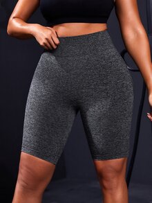 Rhythm Era Plus Size Sports Shorts Plain - Dark Grey - View 2