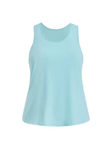 Rhythm Era Plus Size 3Pcs Tie Dye Contrast Panel Cut Out Back Sports Set Workout Clothes Workout Women Set - Blue - View 4