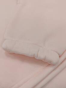 INAWLY 2 件套女士纯色休闲连帽衫和运动裤套装，秋冬 - 粉色 - 查看 6
