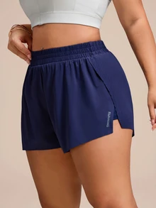SHEIN Rhythm Era Casual Versatile Navy Blue Shorts With Storage Pockets, Back Pleats, Slim Fit And Flattering Gym Summer - Navy Blue - View 6