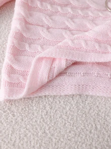 Girls' Elegant Youthful Gentle Elegant Crochet Round Neck Cardigan - Pink - View 8