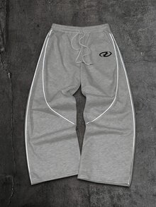 AXEPEAK Men's Long Sleeve Hoodie Sweatshirt And Drawstring Waist Striped Contrast Color Pants Set - Black - View 14