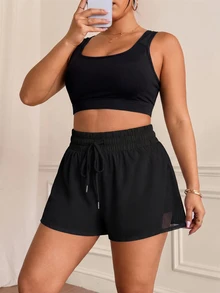 Velisys Velisys XXY260408 Black White Plus Size Shorts Combo Pack Gym Summer Cow Girl - Multicolor - View 4