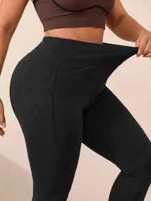 Rhythm Era 2 PCS Celana Legging Olahraga Wanita Ukuran Besar untuk Pilates dan Gym Warna Cokelat Musim Panas - MultiWarna - View 4