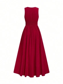Women Long Dresses - Pale Yellow - View 2