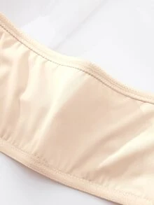 SHEIN 升級版雙前扣聚攏胸罩，女款內衣，易於搭配 - 米色 - 查看 8