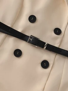 GlowEve CURVE 大码女式休闲撞色设计腰带褶饰两件套 - 彩色 - 查看 7