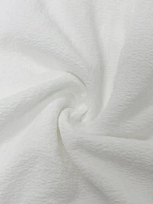Rusticease Áo peplum viền bèo, eo rút dây - trắng - Xem 7