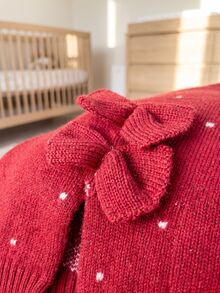 SHEIN 新生兒嬰兒毛衣套裝 時尚可愛圓領後扣長袖 3D蝴蝶結毛衣上衣 + 毛衣長褲套裝 適合春秋冬季 柔軟舒適 適合日常外出、旅行、度假場景 適合托兒所 適合兒童玩耍穿著 - 紅色 - 查看 6