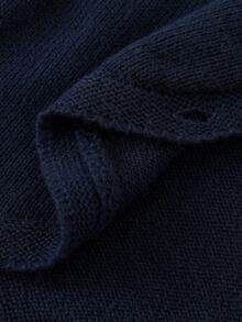 Tween Girl Navy Blue Casual Versatile Short Cardigan - Navy Blue - View 8