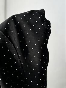 Elamini Women's Summer Dress Vacation Halter Polka‑Dot Dress Vacation Black And White Polka Dot Elegant - Black - View 3