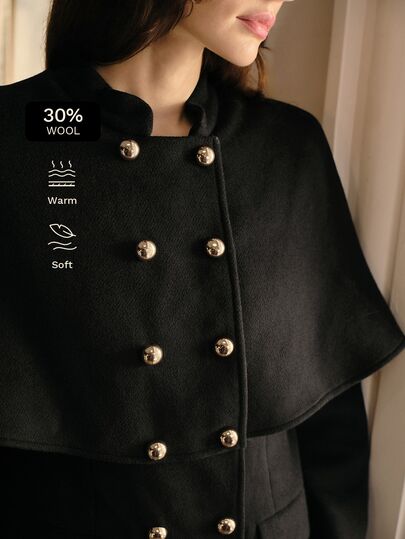 MOTF PREMIUM WOMEN OVERCOATS OFFICE DINNER BLACK ELEGANT