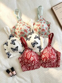 SHEIN Comfortable Printed Seamless Women's Underwear 3-Piece Set - Multicolor - View 8
