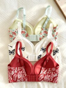 SHEIN Comfortable Printed Seamless Women's Underwear 3-Piece Set - Multicolor - View 2