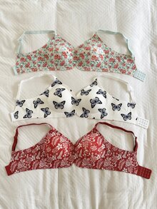 SHEIN Comfortable Printed Seamless Women's Underwear 3-Piece Set - Multicolor - View 6