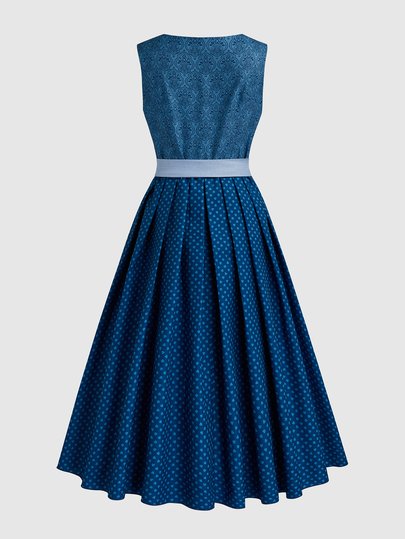Fairmaia Vestido Dirndl tradicional alemán para mujer, cuello cuadrado, sin mangas, azul cielo, elegante, para verano, Oktoberfest, bautizo, invitada de boda