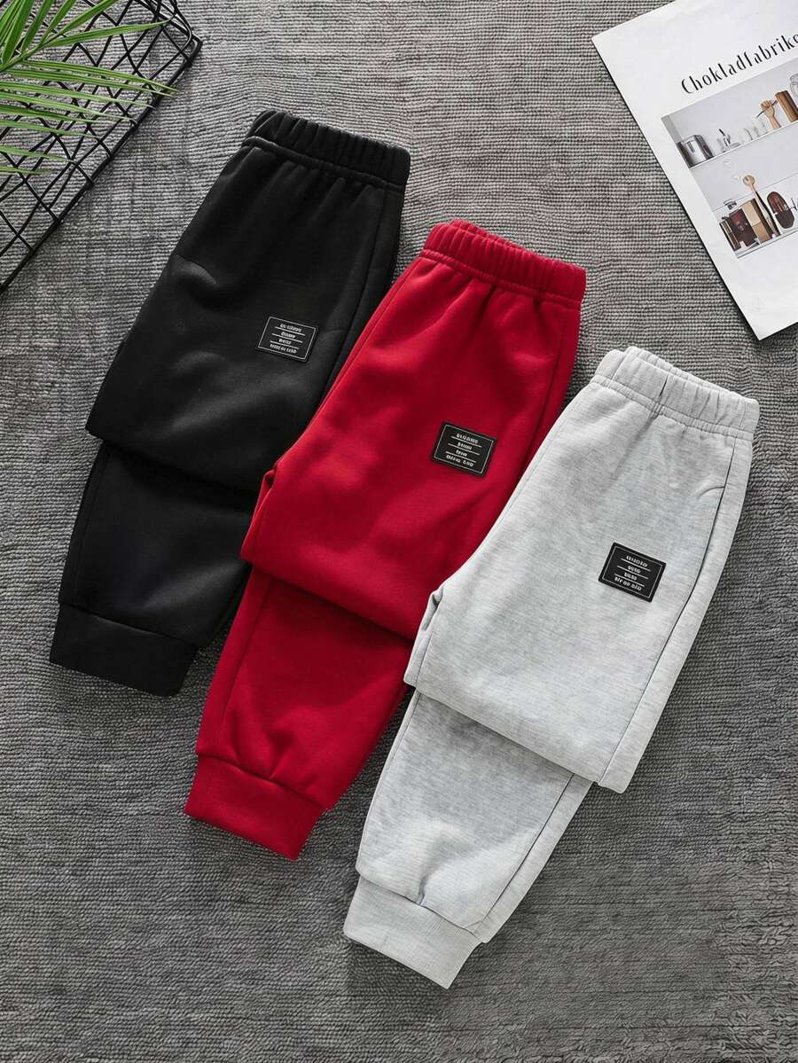 SHEIN 3件組男孩休閒服，適合春、夏、秋季