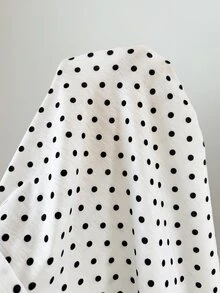 SHEIN Polka Dot Maternity Nursing Top For Casual Daily Wear,Autumn Fall - White - View 8