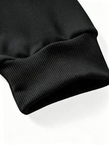 INAWLY 秋季氛圍萬聖節 BOO 刺繡落肩休閒運動衫，萬聖節刺繡運動衫，萬聖節雪尼爾紗線運動衫，個性化秋季運動衫，秋季運動衫時尚禮物，雪尼爾 BOO 萬聖節運動衫 - 黑色 - 查看 5