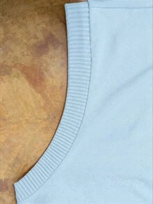 GlowEve CURVE Plus Size Summer Casual Metal Decor T-Shirt - Baby Blue - View 5