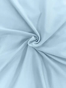 GlowEve CURVE Plus Size Summer Casual Metal Decor T-Shirt - Baby Blue - View 4