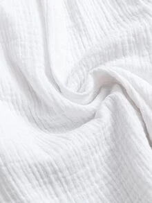 Linhara Plus Size Women White Textured Lace Trim Shirt Fall Cloth For Women - White - View 7