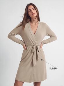 SHAPORA Women Lounge Robes Berikat Plain Casual - Aprikot - View 5