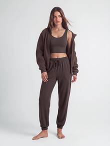 SHAPORA 女式纯色无袖上衣和裤子休闲套装 - 彩色 - 查看 4