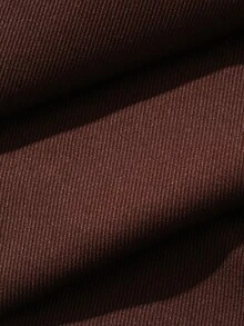DAZY Solid Color Loose Long Belt Elegant Street Vacation Spring Autumn Long Trench Coat Jacket For Women - Coffee Brown - View 13