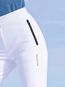 In My Nature Women's Casual Button Zipper Pocket Outdoor Long Pants - White - View 3
