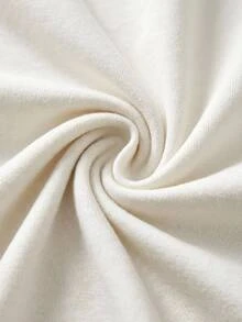 SHEIN Tall Size Women White Solid Color Casual Contrast Side Seam Drawstring Long Sweatpants - White - View 5