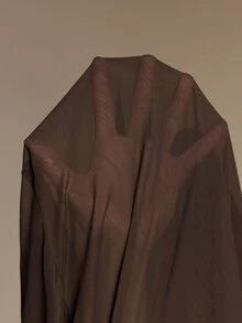 Ontre Ruffle Trim Asymmetrical Hem Skirt Tea Party Formal Work Garden Party Dark Brown Autumn Romantic Casual Elegant - Mocha Brown - View 7