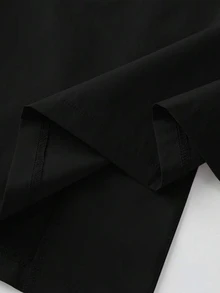 GlowEve CURVE Jaket Hitam Kerah Besar Kasual Elegan Bergaya Vintage Prancis untuk Musim Gugur - Hitam - View 5