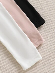 SHEIN Sparklyn 青少年女孩秋季上衣 秋冬加厚保暖休閒百搭日常穿搭層次感高領羅紋抓絨布料純色C... - 彩色 - 查看 9