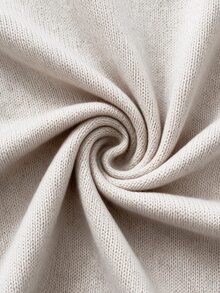 Omancia Turtleneck Batwing Sleeve Sweater - Apricot - View 6