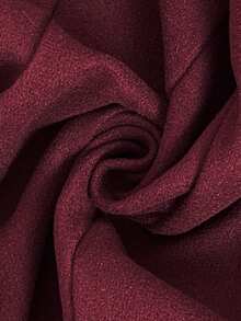 Yalmera Women's Lapel Long Sleeve Single-Breasted Ruffle Hem Overcoat Office Dinner Burgundy Autumn Elegant - Burgundy - View 7
