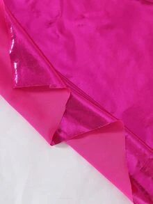 SHEIN 青少年女孩長袖抓絨秋季套裝 2件組 毛絨飾邊細肩帶上衣與喇叭褲，秋季、冬季、休閒穿搭 - 玫紅色 - 查看 7
