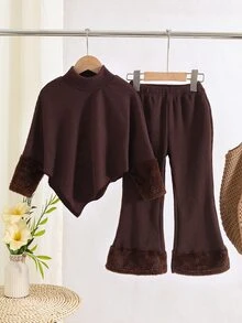 Elladie kids Tween Girls T-Shirt Co-Ords - Brown - View 6