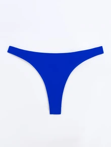 Swim Basics Summer Beach Solid Bikini Bottom - Royal Blue - View 5