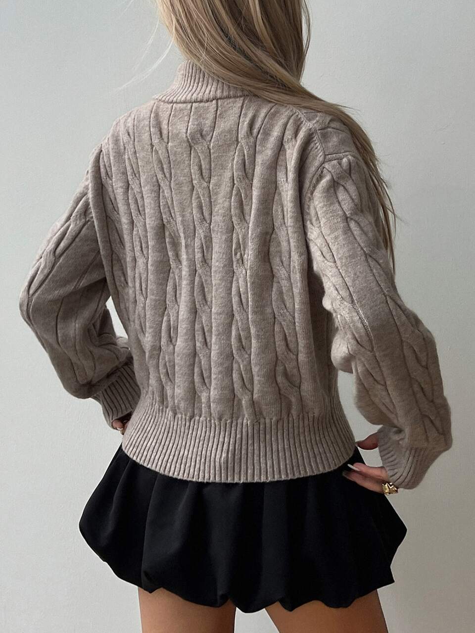 Women's Solid Color Casual Versatile Daily Wear Long Sleeve Sweater Fall