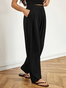 SHEIN Tall Women Pants - Black - View 3