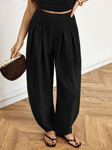 SHEIN Tall Women Pants - Black - View 9