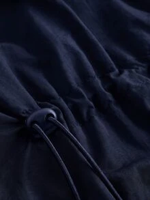 SHEIN EZwear 海軍藍大尺碼女款休閒商務休閒運動寬鬆連帽夾克，秋季正式場合、俱樂部、教師、萬聖節秋季穿搭 - 藏蓝色 - 查看 8