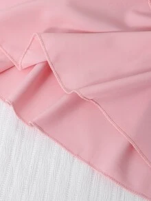 SHEIN Tween Girls Fall Outfits Fall Tops Fall 2pcs/Set Round Neck Fashion Elegant White Summer Country Cute Concert T-Shirt Mini Set - Pink - View 6