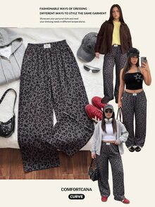Comfortcana New Plus Size Casual Black Versatile Minimalist Pants Fall - Black - View 5