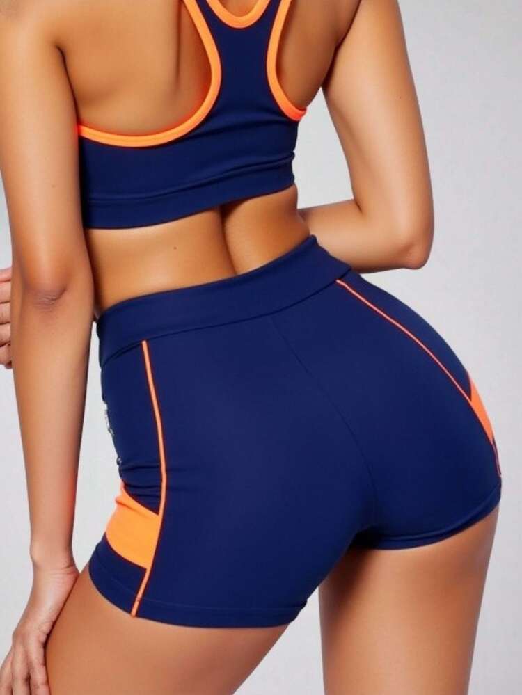 Swim Nautrix Women 2pcs/Set Sleeveless Vest And Shorts Swimwear Set, Fashionable For Summer - Multicolor - View 5