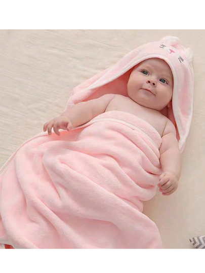 Unisex Baby Hooded Bath Towel, Animal Pattern Infant Cloak Bathrobe, Unique Animal Design, Super Soft Newborn Bathrobe, Suitable For All Seasons, Children Soft Coral Cartoon Bathroom Products, Bath Towel Blanket