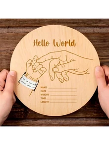 Newborn Hospital Bracelet Engraved Keepsake Holder, Personalized Baby Gift, Laser-Cut Wood Fiber Board, Memorial Pregnancy Wristband - Multicolor - View 4