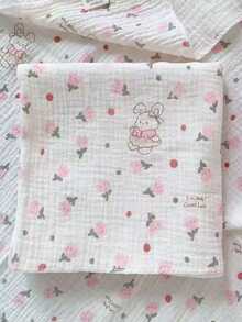 80*80cm Newborn Baby Soft Muslin Breathable Absorbent Swaddle Blanket - Multicolor - View 5