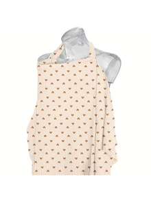 1pc Nursing Cover Scarf, Breathable Breastfeeding Cover Shawl For Outdoor Feeding - Love - View 4